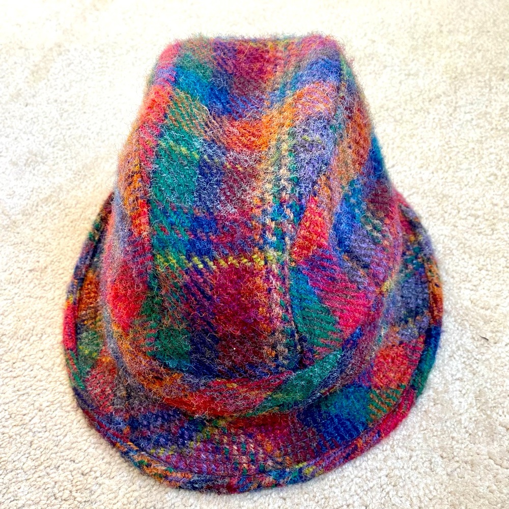 Mens tweed walking  fedora hat